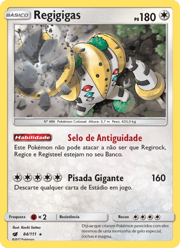 Regigigas, card 84 from Invasão Carmim