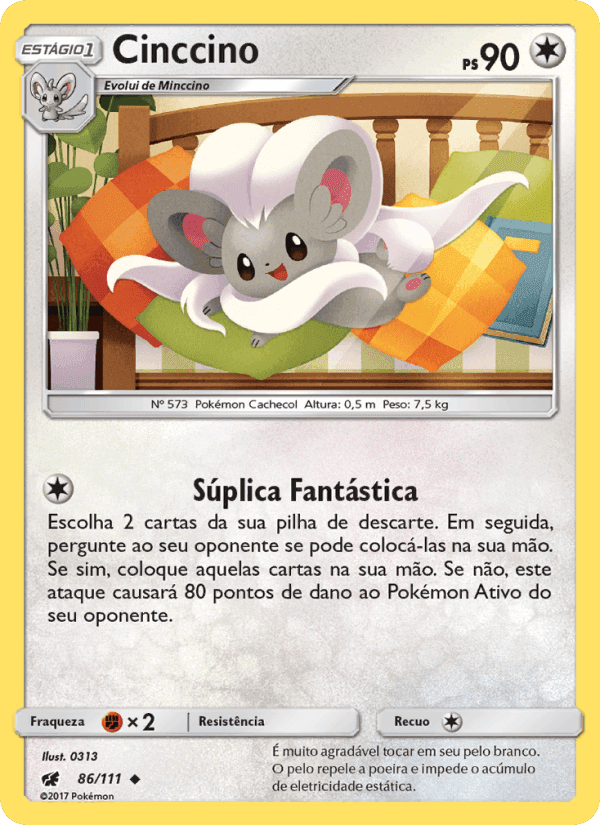 Cinccino, card 86 from Invasão Carmim