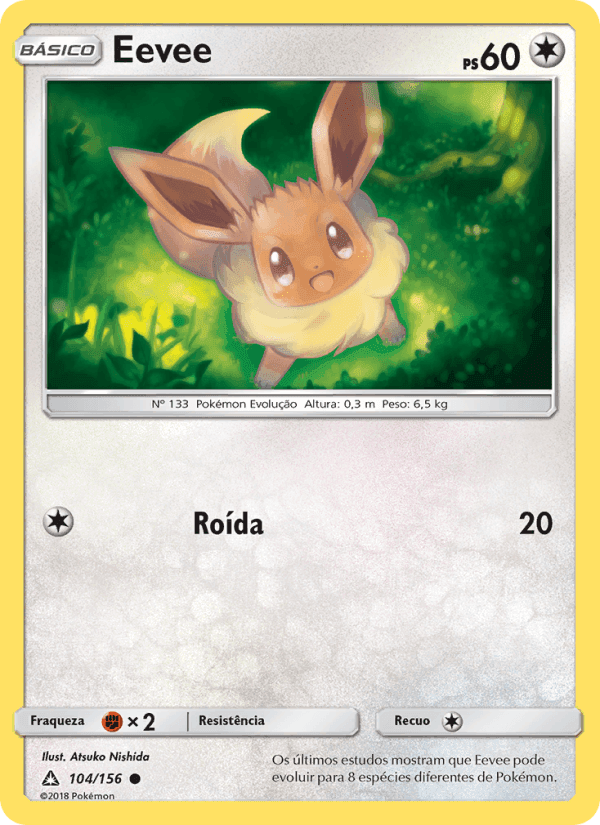 Eevee, carta 104 de Ultra Prisma