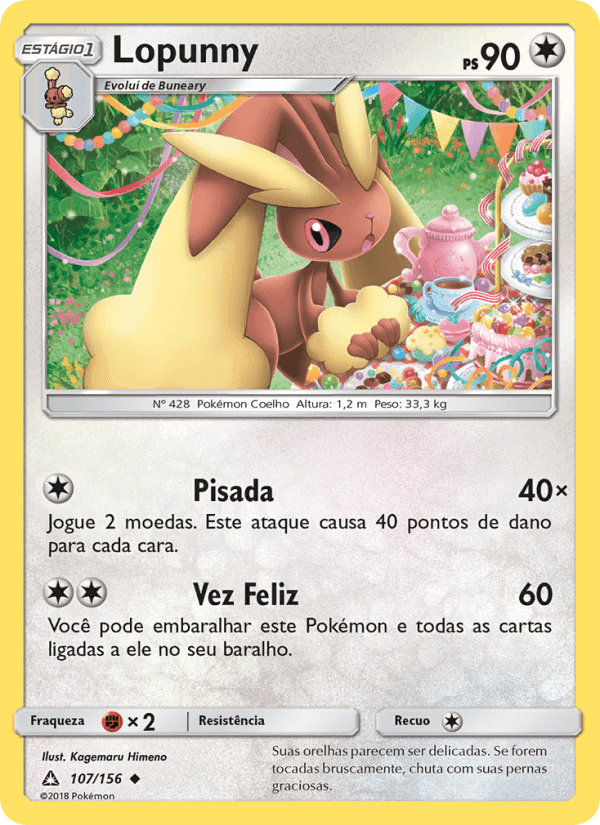 Lopunny, card 107 from Ultra Prisma