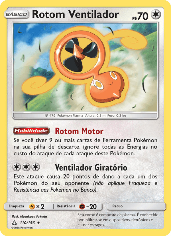 Rotom Ventilador, carta 110 de Ultra Prisma