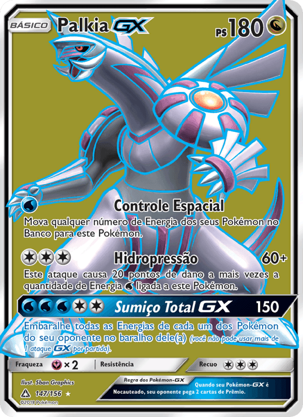 Palkia GX, carta 147 de Ultra Prisma