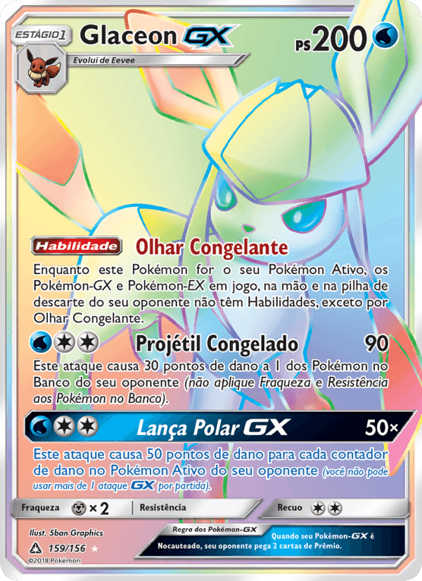 Glaceon GX, carta 159 di Ultra Prisma
