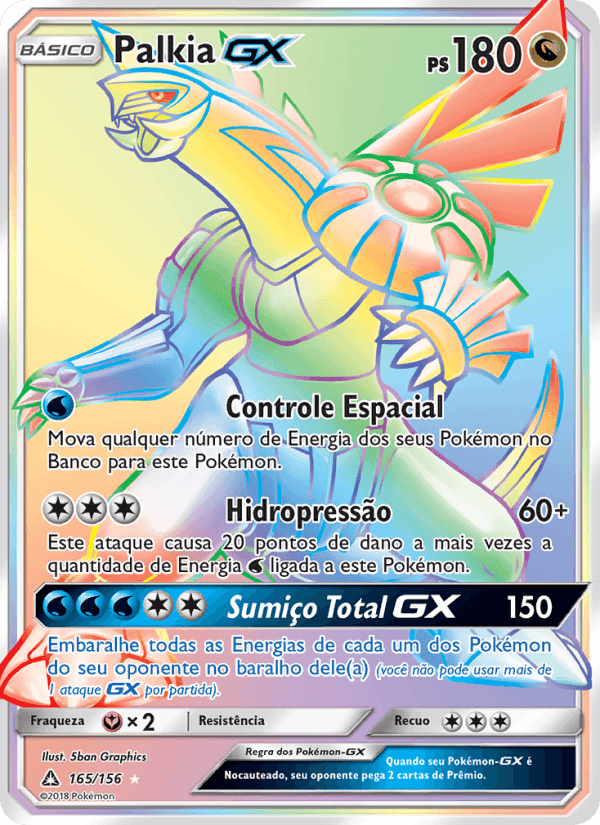 Palkia GX, carta 165 de Ultra Prisma