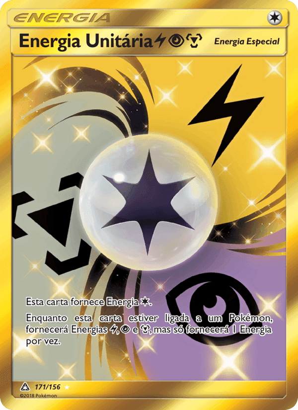 Energia Unitária LightningPsychicMetal, card 171 from Ultra Prisma