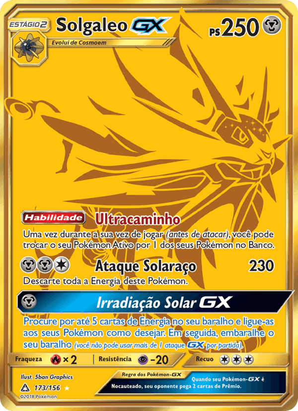 Solgaleo GX, card 173 from Ultra Prisma