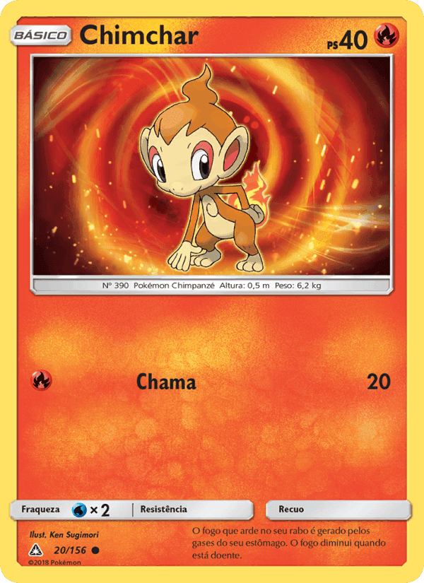 Chimchar, carta 20 de Ultra Prisma