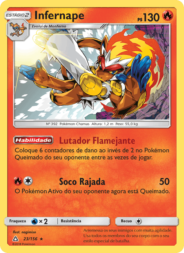 Infernape, carta 23 de Ultra Prisma