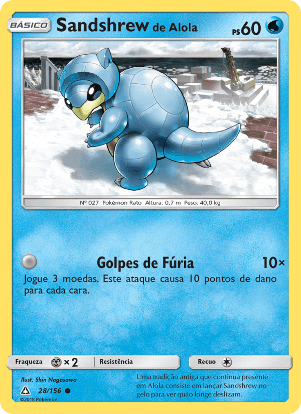 Sandshrew de Alola, carta 28 de Ultra Prisma