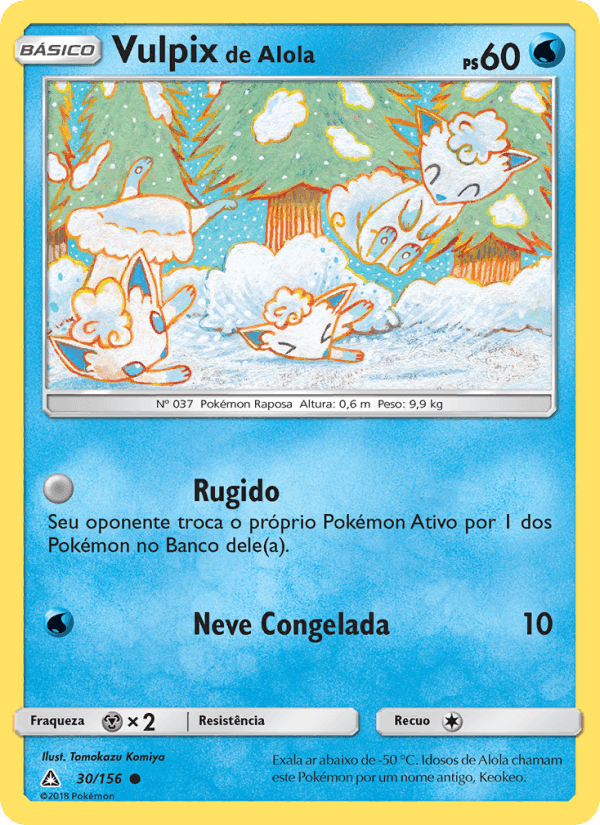 Vulpix de Alola, carta 30 di Ultra Prisma