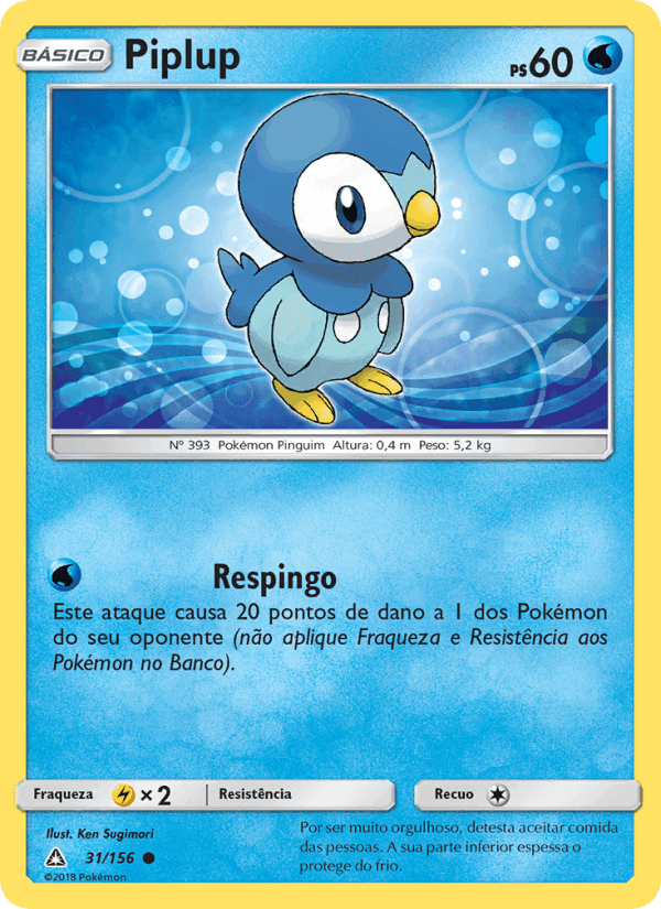 Piplup, carta 31 de Ultra Prisma