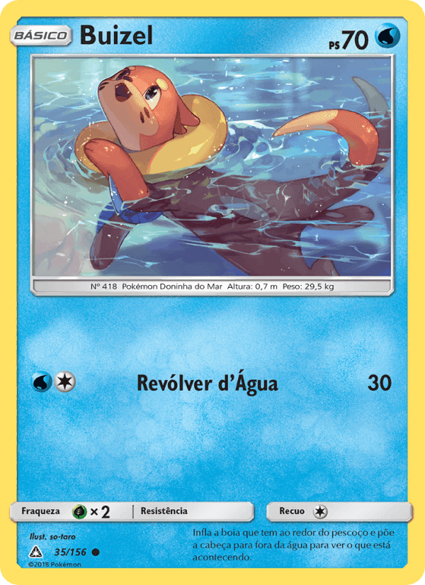 Buizel, carta 35 de Ultra Prisma