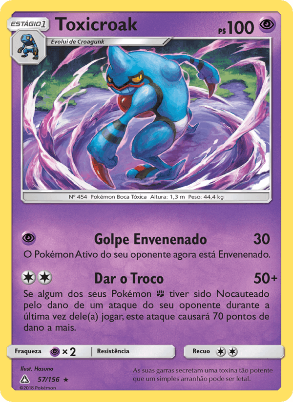 Toxicroak, carta 57 de Ultra Prisma