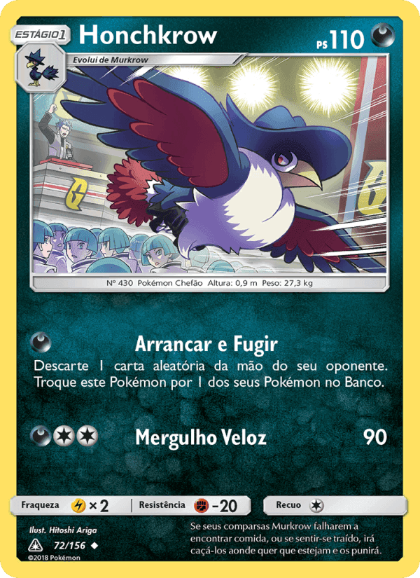 Honchkrow, carta 72 de Ultra Prisma