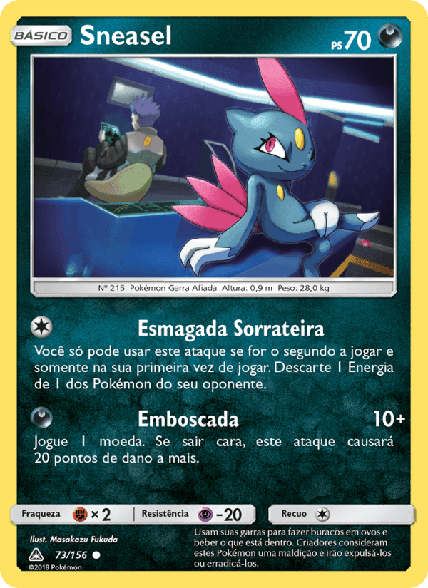 Sneasel, carta 73 de Ultra Prisma