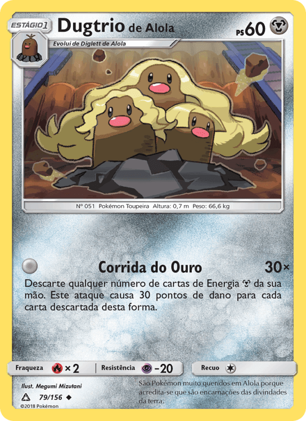 Dugtrio de Alola, carta 79 de Ultra Prisma