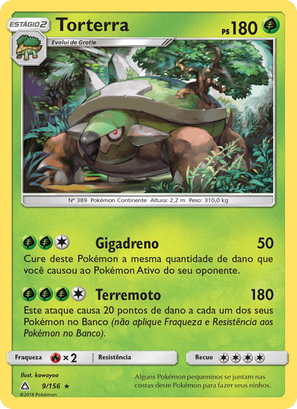Torterra, carta 9 de Ultra Prisma