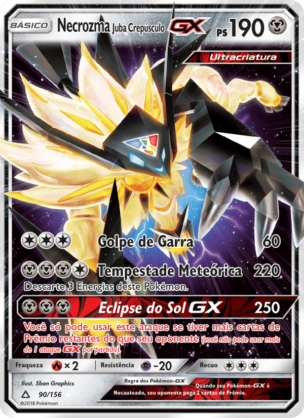 Necrozma Juba Crepúsculo GX, carte 90 de Ultra Prisma