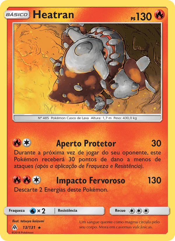 Heatran, card 13 from Luz Proibida