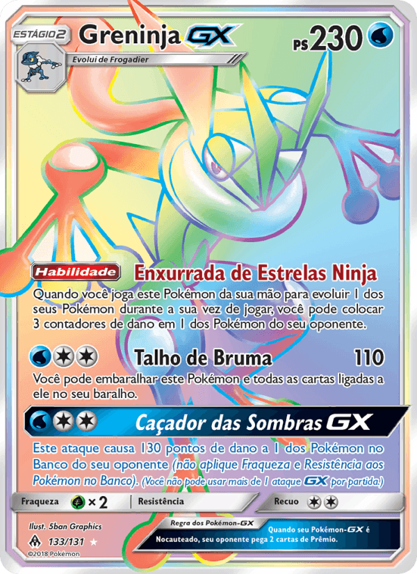 Greninja GX, carta 133 de Luz Proibida