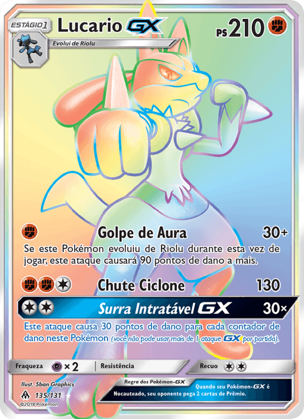 Lucario GX, card 135 from Luz Proibida