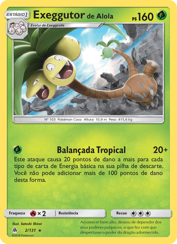Exeggutor de Alola, carta 2 di Luz Proibida