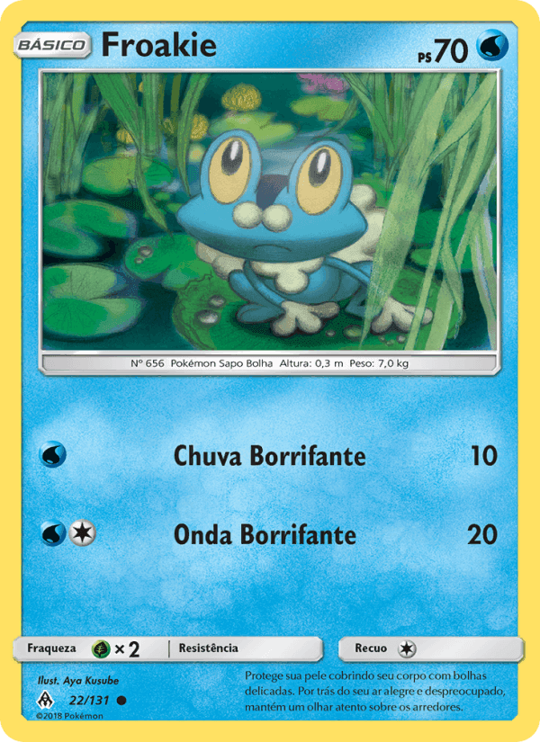 Froakie, carta 22 di Luz Proibida