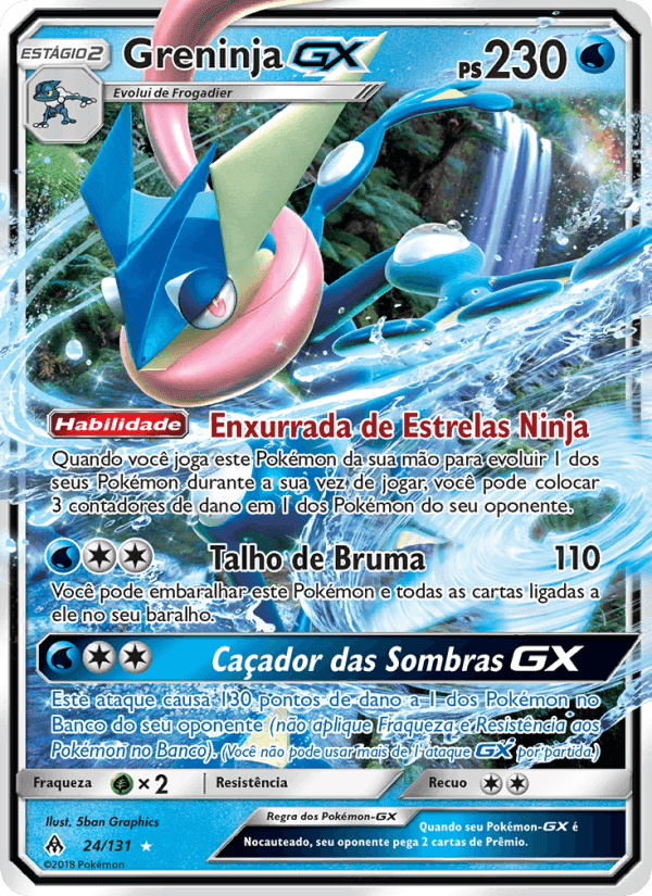 Greninja GX, carta 24 de Luz Proibida
