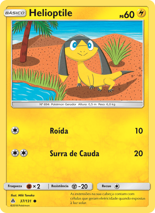 Helioptile, carta 37 di Luz Proibida