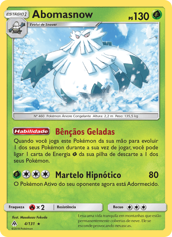 Abomasnow, carta 4 di Luz Proibida