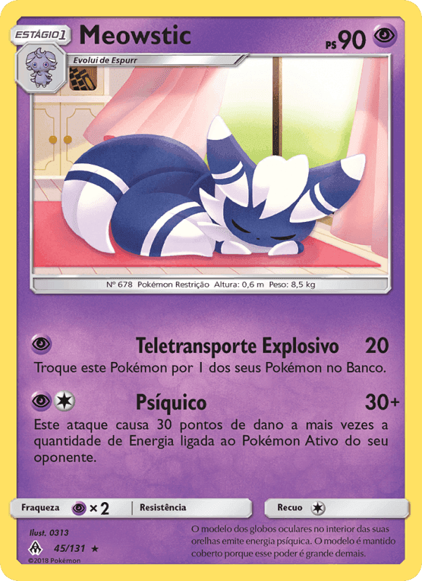 Meowstic, carta 45 di Luz Proibida
