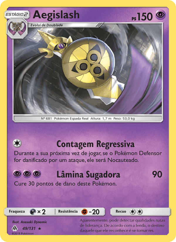 Aegislash, carta 49 de Luz Proibida