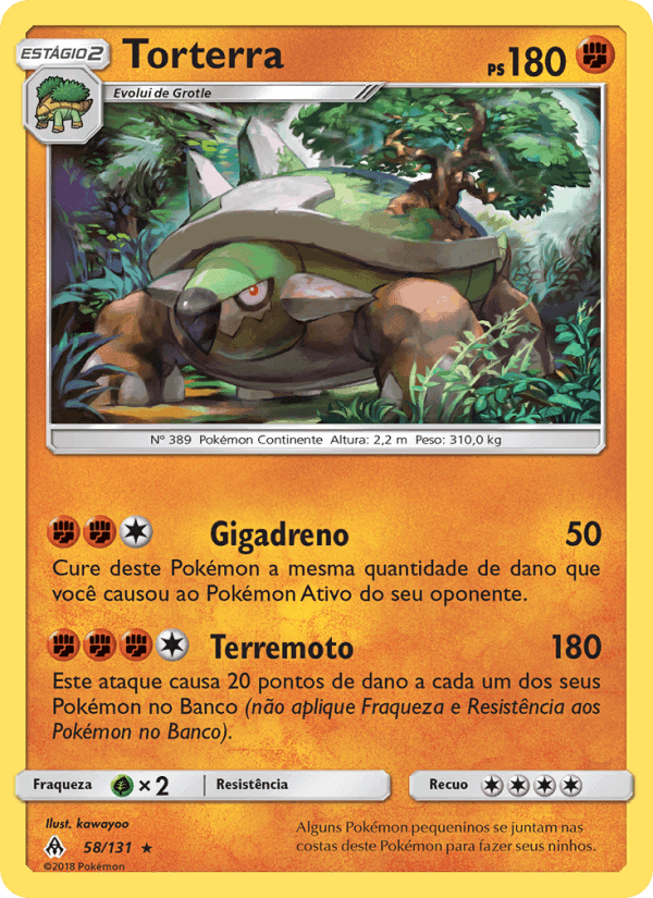 Torterra, carta 58 de Luz Proibida