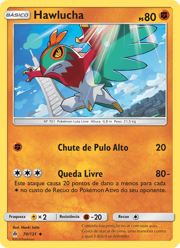 Hawlucha, carta 70 di Luz Proibida