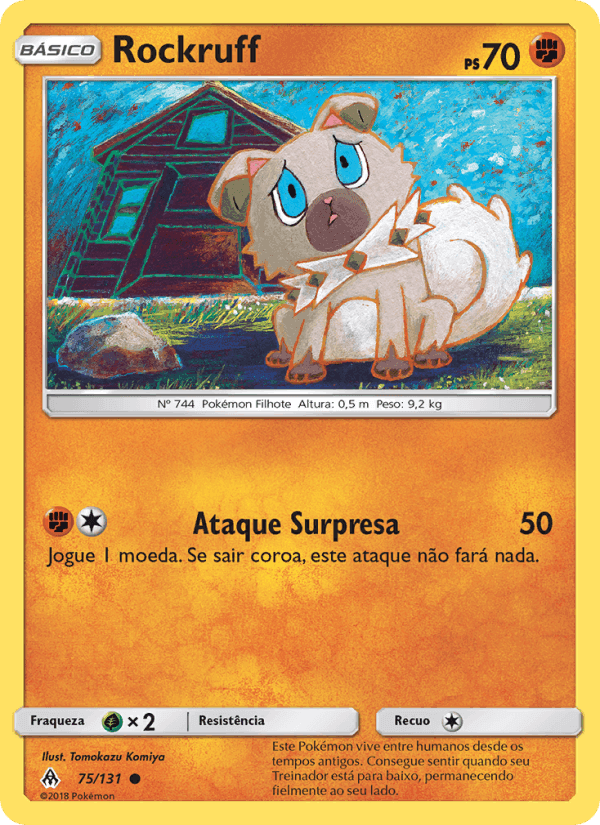 Rockruff, carta 75 de Luz Proibida