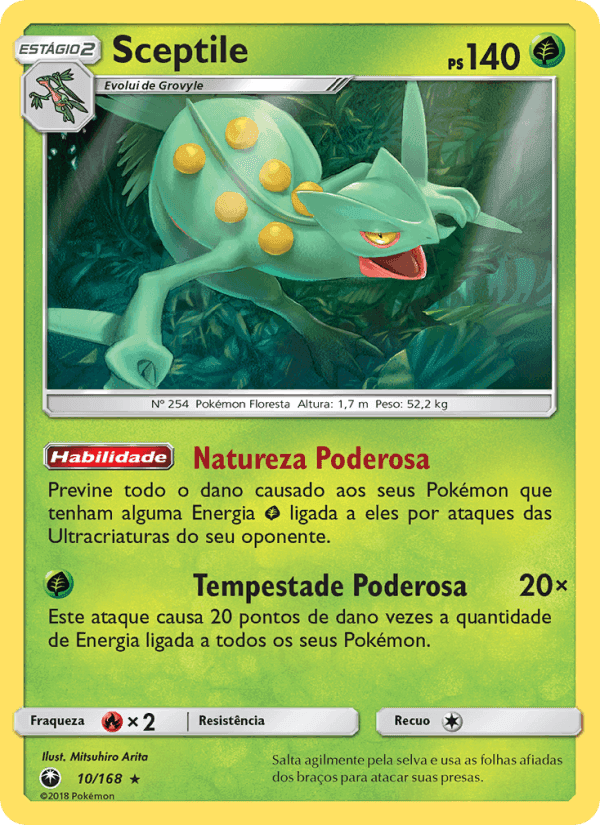 Sceptile, carta 10 de Tempestade Celestial