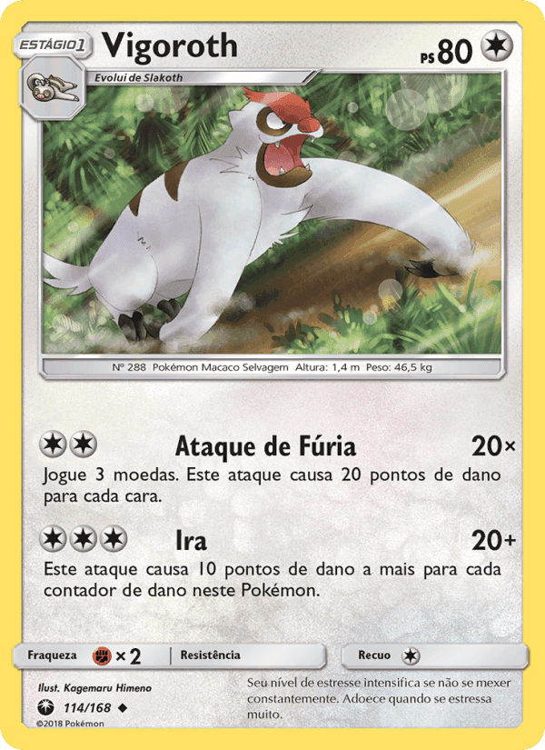 Vigoroth, carta 114 de Tempestade Celestial