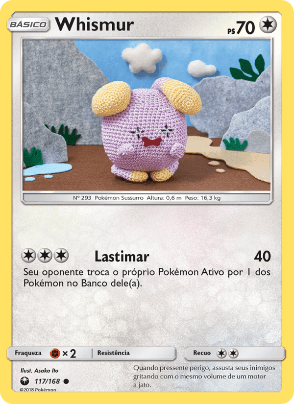 Whismur, carta 117 de Tempestade Celestial