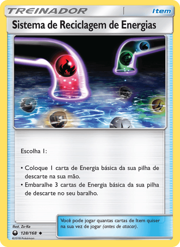 Sistema de Reciclagem de Energias, carta 128 de Tempestade Celestial