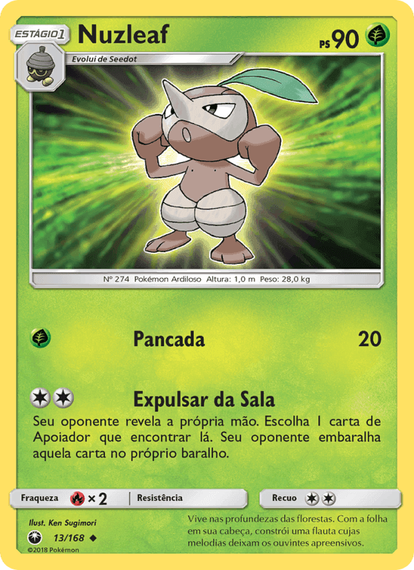 Nuzleaf, carta 13 de Tempestade Celestial