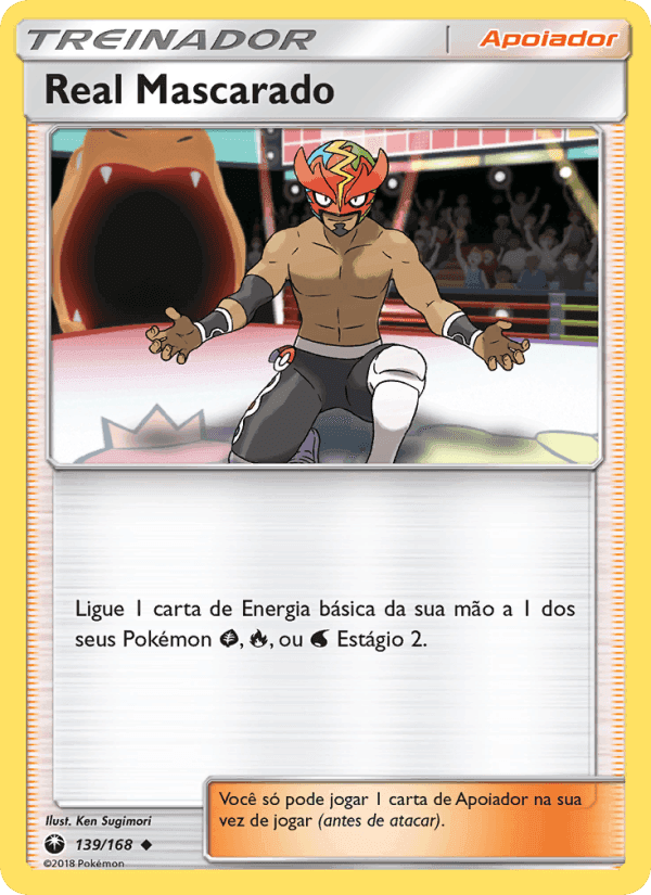 Real Mascarado, card 139 from Tempestade Celestial