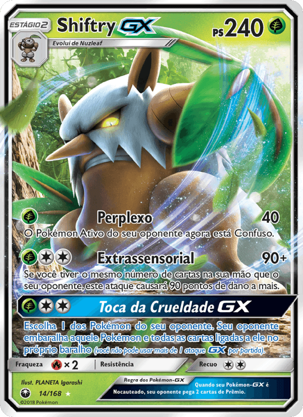 Shiftry GX, carta 14 de Tempestade Celestial