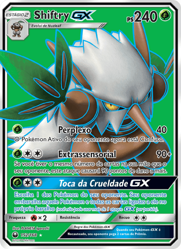 Shiftry GX, card 152 from Tempestade Celestial