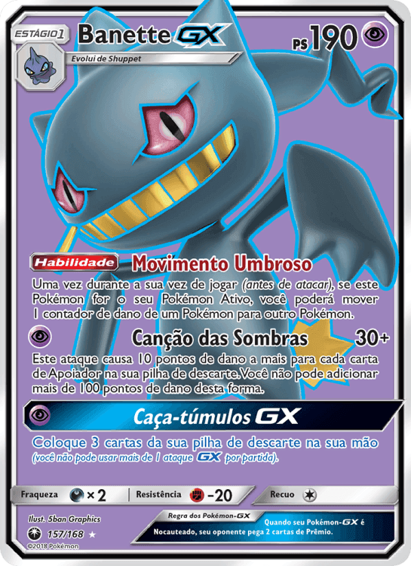 Banette GX, card 157 from Tempestade Celestial