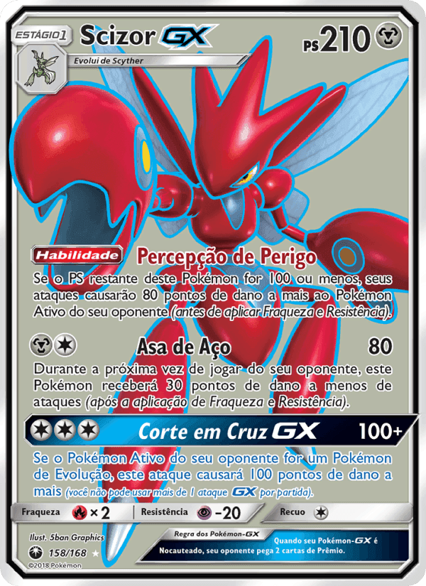 Scizor GX, carta 158 de Tempestade Celestial