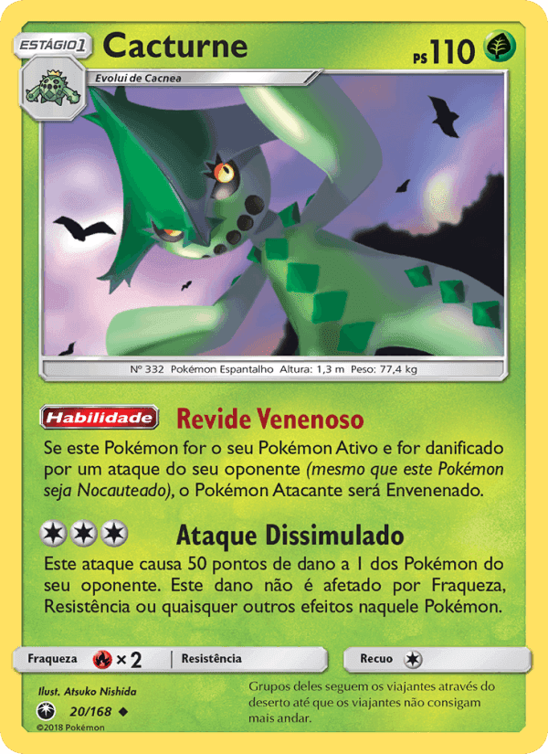 Cacturne, carte 20 de Tempestade Celestial