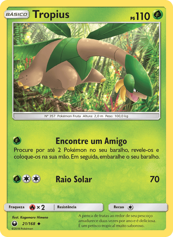 Tropius, carta 21 de Tempestade Celestial