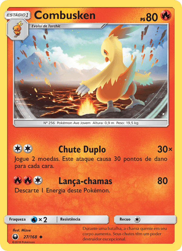 Combusken, carta 27 de Tempestade Celestial