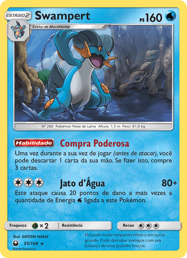 Swampert, carta 35 de Tempestade Celestial