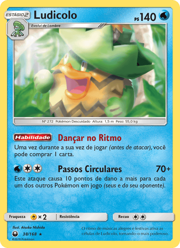 Ludicolo, carta 38 de Tempestade Celestial